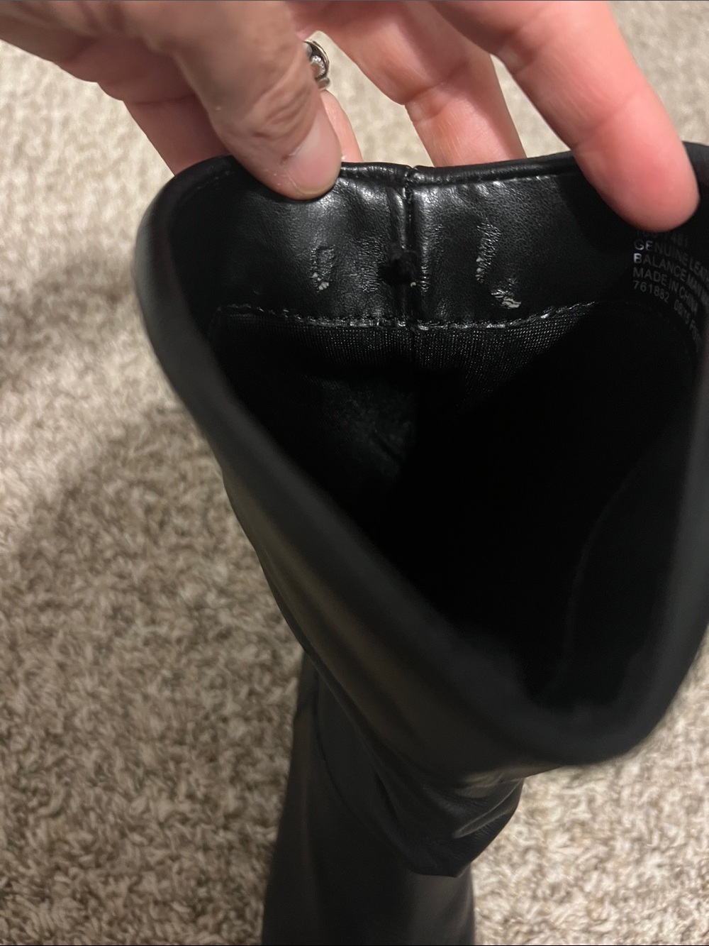 St John’s Bay Genuine Leather!! Cute Black Moto Slouch Boot – Mid-Calf size 9 - Picture 11 of 11